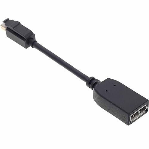 SIMPLETEK – Adattatore Convertitore da Mini DisplayPort Maschio a DisplayPort Femmina | Adatto per Monitor, Computer, Portatile, Proiettore