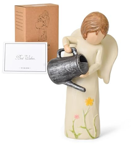 Loyzcy Gardening Gifts for Women, Garden Gifts for Women, Angel Ornament for Gardener, New Home Gift, Easter Gifts, Unique Sculpted Hand-Painted Figure