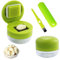 Lot de 2 presse-ail, avec éplucheur d'ail en silicone et brosse de nettoyage, hachoir à ail et éplucheur, coupe-oignons pour ail haché, gingembre, oignon et fruits