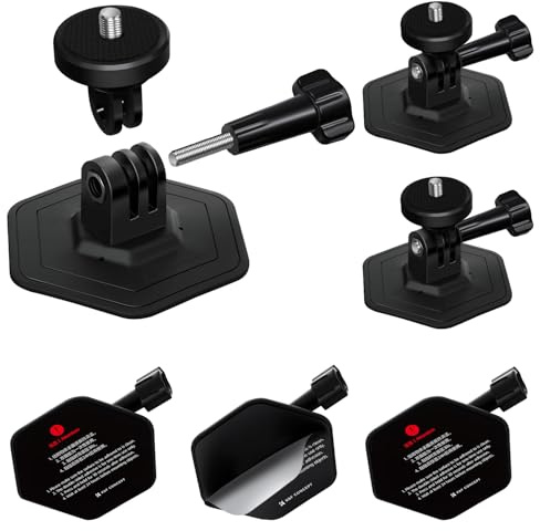 K&F CONCEPT Fixation Adhésif 3M Base Autocollant sur Casque pour Caméras d'action, Aussi Compatible avec DJI Osmo 360