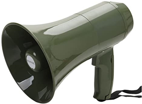 megafon, Megafonhögtalare 15W Handhållen Megafon Justerbar Volymkontroll Domare Bullhorn Inbyggd siren