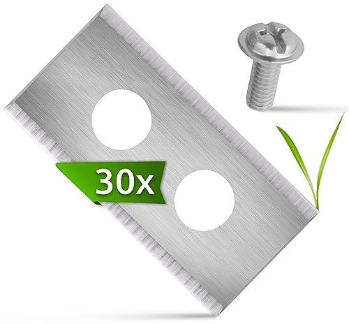ECENCE Ersatz-messer für Mähroboter inkl. Schrauben 30x Rasen-Roboter Klingen kompatibel mit Worx Landroid, LandXcape Modelle