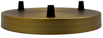 Deckenrosette, 3-Wege-Ausgang, Vintage-Stil, vier Farben erhältlich Gelbes Messing