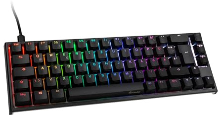 Ducky ONE 2 SF Gaming Tastatur - MX-Speed-Silver - RGB LED - DE-Layout - schwarz