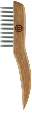 Mikki Cepillo de Bambú para Eliminar Enredos Medianos para Pelo Medio y Largo, para Perros y Gatos, Fabricado con Bambú Sostenible, Es Perfecto para Mascotas con el Pelo Longitud Media y Larga 50 g