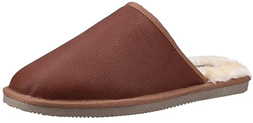 Hush Puppies Male Coady Leather Slipper, Tan, 8