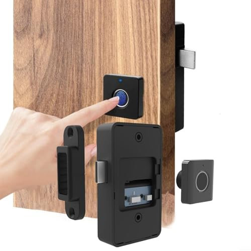 YUANGANG Serrure de Meuble à Empreintes Digitales - Serrure d'armoire intelligente, Électronique Intelligente Verrou pour meubles de bureau, serrures de porte simple et double pour Tuya