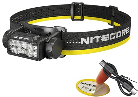 Nitecore HC60 UHE 1600 Lumen Headlamp, USB-C Rechargeable with White and Red Beams for Night Runing, Camping, Hiking, Hunting, and Industrial Work Sticker