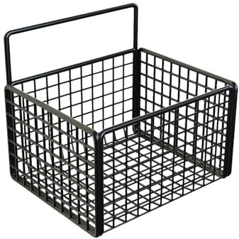 Cesto portaoggetti montato a parete, cestini da cucina sospesi, filo metallico, cestino per frutta, piccolo cestino autoadesivo