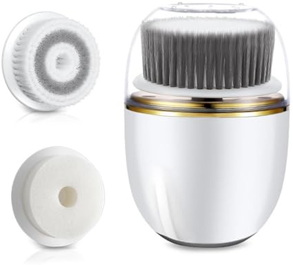 Senermter Spazzola elettrica per la pulizia del viso, scrubber elettrico per il viso - Spazzola per la pulizia del viso impermeabile Ricarica USB - elettronico di pulizia per la cura della pelle per