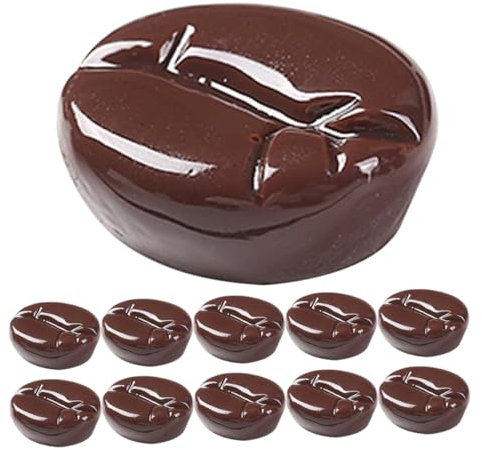 Vaguelly 20pcs Simulated Coffee Beans Artificial Beans for Cafe Shop Display and Diy Craft Jewelry Ornament Props