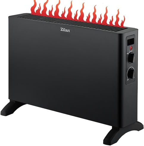 Konvektor Elektro 2 Heizstufen Convektor Elektroheizung Thermostat 1250/2000 Watt Schnellheizer Elektrische Heizung Heizstrahler