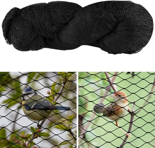 Mineup Filet Anti Oiseaux,15 x 15 m Filet de Protection pour Bassin à Mailles Fines, Filet Voliere, Filet Poulailler aux UV pour Arbres fruitiers, Jardin, Balcon ou étang (Taille de Maille 5 x 5 cm)