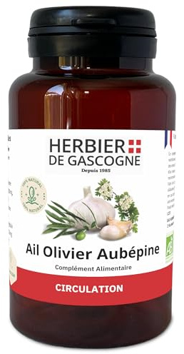 Complexe Tension Bio | ail | olivier | aubepine | 200 gélules | 100% naturel sans additif et non comprimé | L'HERBIER DE GASCOGNE | Herboriste depuis 1985