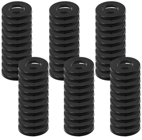 Zilimontt Set di 60 anelli distanziali per cerniere di porta, in plastica bianca, resistenti all'usura, inserti metaltometali, riduzione, 05 mm, per abrasione, altezza 12 mm, adatti per 1 pezzo (15 mm