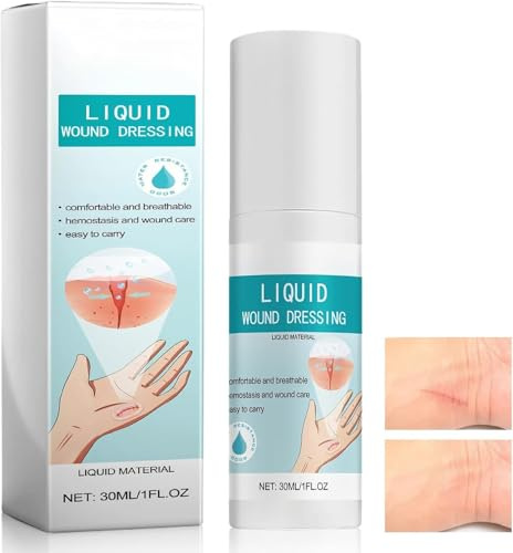 Spray liquido per ferite da 30 ml – Nuova sensazione sulla pelle, cerotto impermeabile, pellicola trasparente ad asciugatura rapida per tagli e abrasioni, cerotto spray traspirante (1 pezzo)
