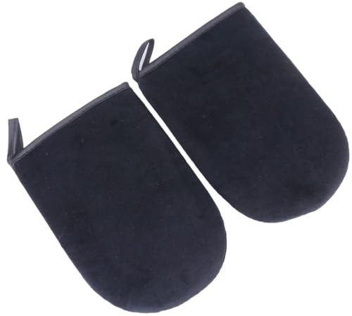 Ciieeo 2 Pcs Black Self Tanning Mitt Gloves Set, Easy to Use and Comfortable Link and Sponge Material for Smooth Sunless Tanning Application at Home