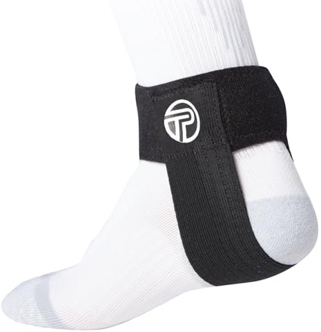 Pro-Tec Athletics Premium Achilles Tendon Support for Tendonitis Relief, Compression Pad, Stabilization, Adjustable Strap & Heel Lift for Men & Women, Recovery from Achilles Tendinitis