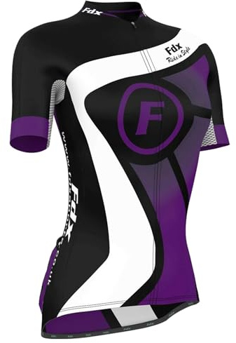 FDX Women's Short Sleeve Cycling Jersey Breathable Quick Dry Bike Shirt | Ride comfortably in a breathable quick-dry jersey with lightweight fabric for cool, all-day performance