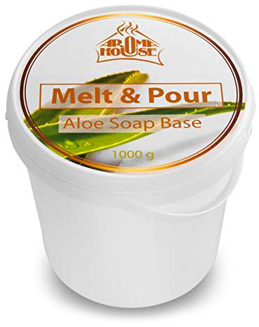 Base de Savon de Glycérine Aloe Vera 1kg - CRYSTAL ALOE 1 000g - Fait à la Main - Convient à Tous les Types de Peau - Base de Savon Ultra Hydratante - Beau Cadeau