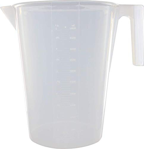 TRIUSO Verre doseur gradué de 5 l, blanc, 1 pièce