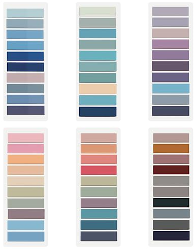 AMZSKU Stücke Haftstreifen Haftmarker Film Textstreifen Klebezettel Klebemarkierungen Kleine Fahnen Haftnotizen Tabs haftnotizen klein Beschreibbare Etiketten für Seitenmarkierung 1200 Stücke -6 Stil