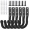 Garage Hooks, 6 Pcs Ladder Storage Hooks for Hanging Heavy Duty Hooks, Wall Mounted Garage Hanger Brackets for Wall Bike Chair Garden Hose Tool Storage
