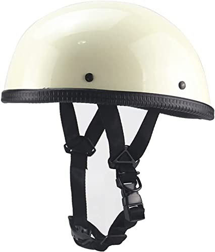 Casco moto a mezza calotta con calotta teschio Casco a cuffia piccolo retrò per uomini e donne adulti per casco a mezza calotta per scooter da moto Approvato DOT B,XL