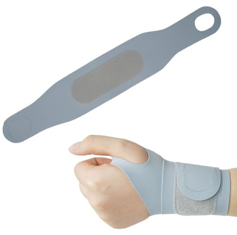 NHQZ Tutore Polso per Uomo e Donna,Polsiera per Tendinite e Artrite,Polsiera Ortopedica,Tessuto Elastico e Traspirante,Regolabile,per Sport,Bowling,Boxe,per la Mano Sinistra o Destra - Grigio