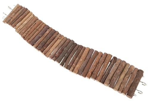 HOLIDYOYO Puente Escalera de Madera para Hámsteres y Roedores Pequeños Juguete Flexible para Escalar y Esconderse Accesorio Seguro para Jaulas de Jerbos Ratones y Cobayas