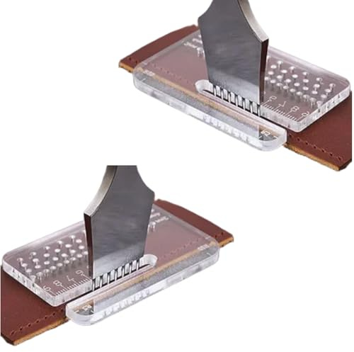 2Pcs Leather Craft Punching Tools Leather Stitching Aid Plate Perforation and Protecting Leather Surface Leathercraft Accessories