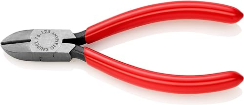 KNIPEX Seitenschneider für Elektromechaniker mit Kunststoff überzogen 125 mm, 76 01 125