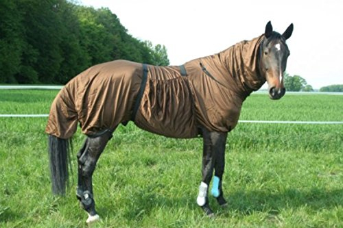 Hafer24 ROYAL hochwertige Ekzemerdecke Fliegendecke Weidedecke braun 95 cm