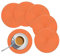 Homcomodar Runde Tischsets Set von 6 Hitzebeständigem Tisch Tischsets Waschbar für Küche Abendessen 34cm(Orange)