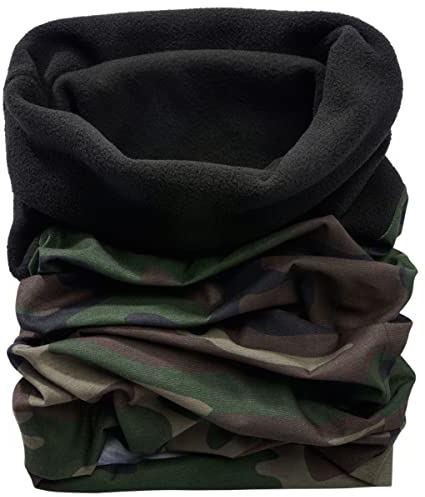 Brandit MULTIFUNKTIONSTUCH Fleece Winter SCHLAUCHSCHAL Mund-Nase-Maske Motorrad, Farbe:Woodland