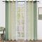 Topfinel Gardinen mit Ösen Grün Farbverlauf Vorhänge Fenster Vorhang Transparent Ösenvorhang 2er Set 260 cm Hoch Gardine Schlaufenschal 140 cm Breit Deko für Modern Wohnzimmer Schlafzimmer
