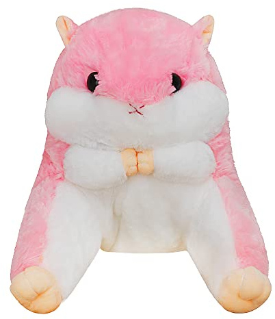 Cómoda almohada de felpa para hámster, cama, sofá, respaldo de suelo para leer, jugar, ver la televisión, aliviar el dolor, cojín de apoyo lumbar, lindo cojín para la espalda de la cintura, para