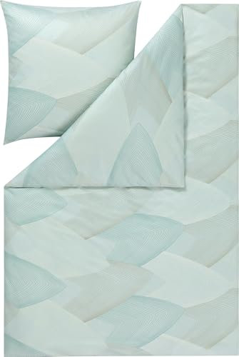 Estella Bettwäsche Phoenix Interlock-Jersey Mint Größe 1x 135x200 cm + 1x 80x80 cm