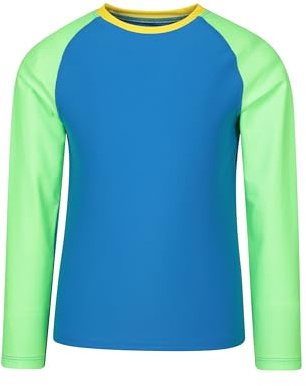 Mountain Warehouse Neoprenanzug Kinder - Langarm-Neoprenanzug mit UV-Schutz Rash Guard, Schwimmanzug für Jungen und Mädchen Kobalt Kinder 140 EU (9-10 Jahre)