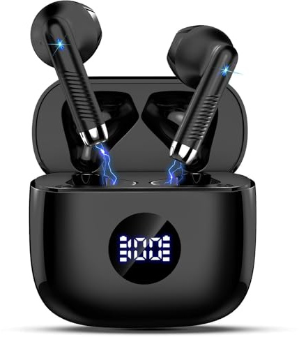 Cuffie Bluetooth Auricolari Bluetooth 5.4, Cuffie Wireless con 4 ENC Cancellazione Rumore Mic, Cuffie in Ear 40 Ore di Riproduzione, Cuffie Senza Filo HiFi Stereo IP7 Impermeabili per iOS & Android