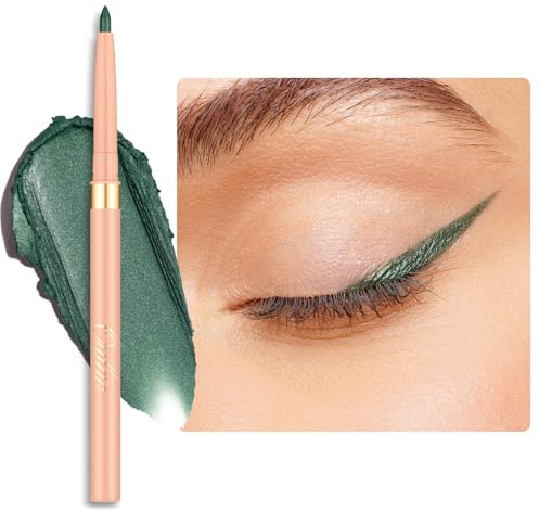 OULAC Grün Kajal und Eyeliner Wasserfest, Wischfester Matter Eye Liner Stift Hält 24 Stunden+, Hochpigmentierter Seidiger Drehbarer Kajalstift, Vegan (16) Kelp Forest
