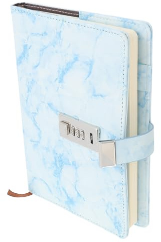ELAYARD Carnet de Notes à Serrure à Code Portable Cahier Secret avec Mot de Passe Compact et Pratique pour Écriture Quotidienne