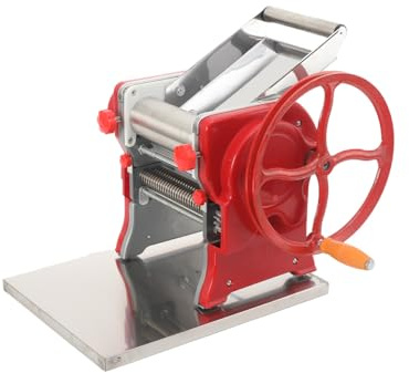 Cozyel Pasta Machine Manual Dough Roller Spaghetti Pasta Maker Manual Dough Press, 3mm Thickness, Perfect for Spaghetti, Fettuccini, Lasagna, or Dumpling Skins, Red
