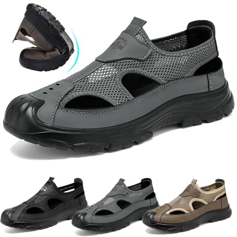 Zapatos Ortopédicos para Hombre, Anchos Y Transpirables; Zapatillas Ligeras Sin Cordones Y Antideslizantes para Senderismo, Gimnasio Y Entrenamiento Diario