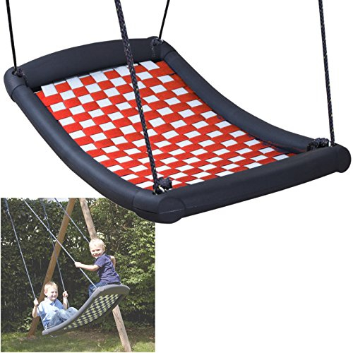 Kleine Mehrkindschaukel STANDARD weiß/rot für 2 Kinder, 109 x 53 cm (SPR.M.105) - das Original direkt vom Hersteller die-schaukel.de