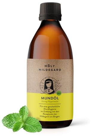 Holy Hildegard Strong Peppermint Mundöl zum Ölziehen 200ml – naturrein – vegan & ohne Zusatzstoffe – Made in Germany