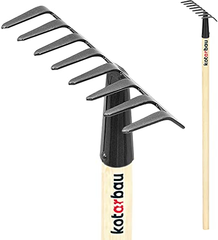 KOTARBAU® Râteau en acier avec 8 dents - Chaque jardin a besoin de vous
