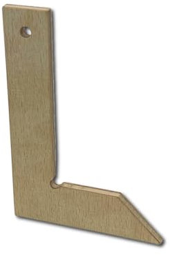 BUNBAN Escuadra de madera de haya multiplex de precisión, 100 x 70 mm, ángulo de tope y inglete fácil para trabajar y dibujar con precisión (ángulo plano de 45°)