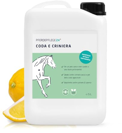PFERDEPFLEGE24 Lo Spray per Coda & Criniera del cavallo in 0,5l, 1l, 2,5l & 5l - Lucentezza splendente, pettinabilità facile & cura delicata - Accessori & trattamenti per il cavallo