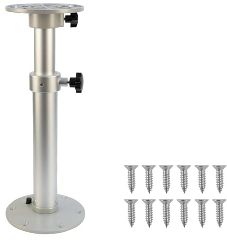 Pedestal de mesa para caravana barco, altura ajustable de 17 a 28 pulgadas | base de aleación de aluminio para caravana, barco, yate, cubierta del hogar, terraza